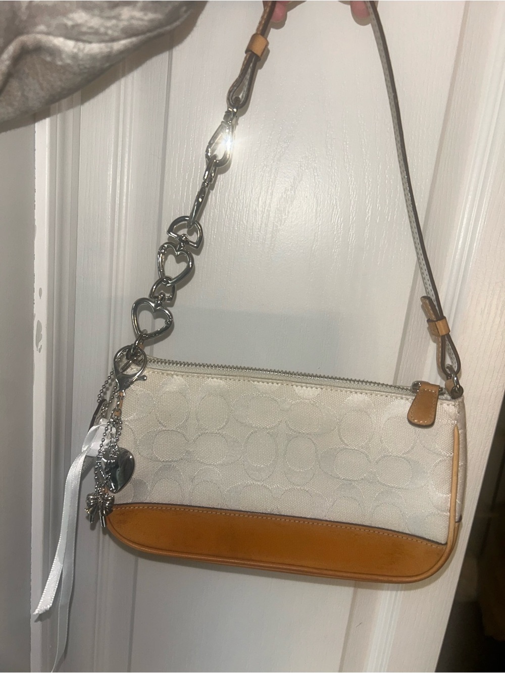 Coach Cream and Tan Demi bag.